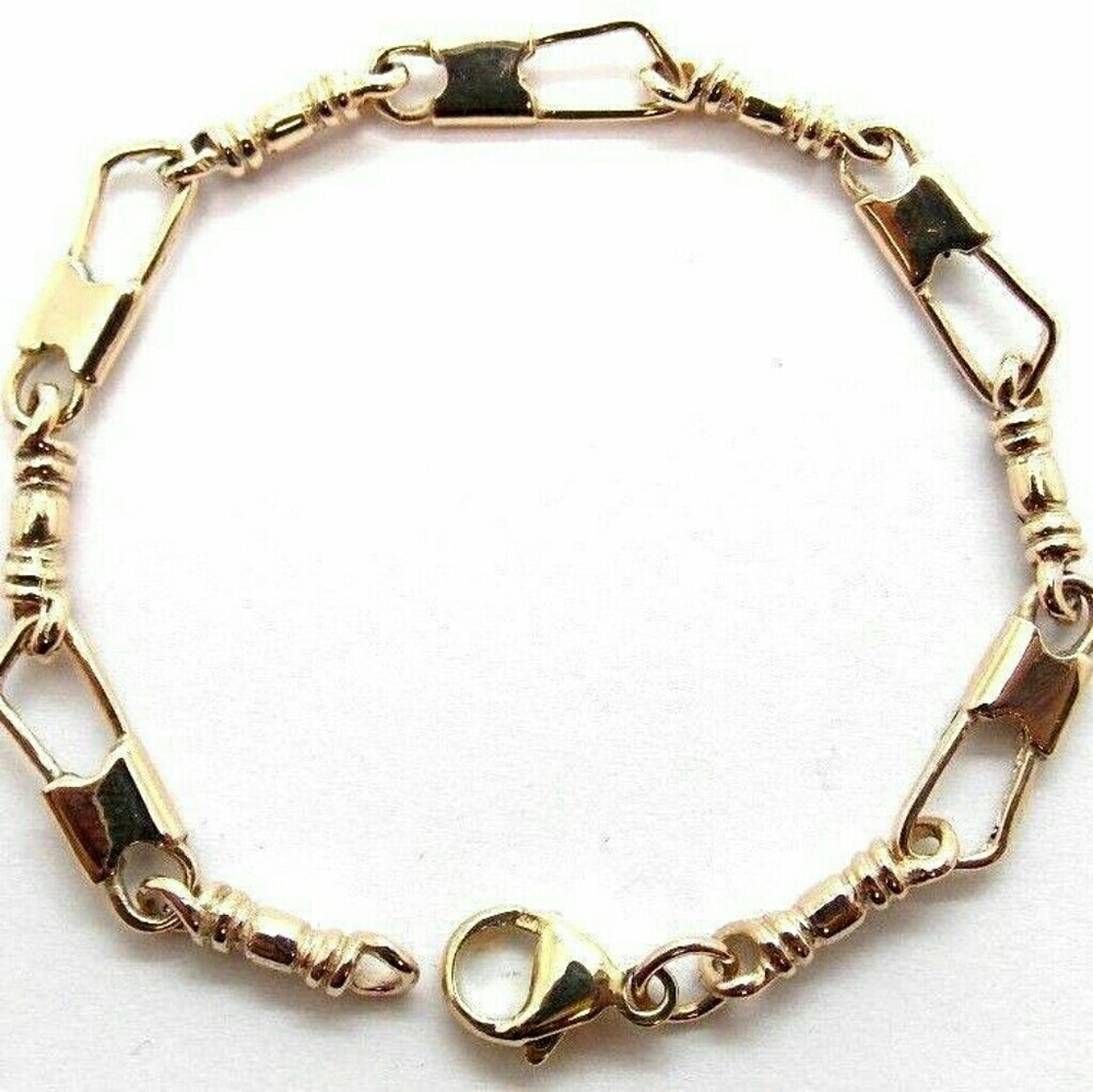 Fishers of Men Acts10k Yellow Gold Bracelet Regular Link 9.5"